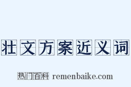 壮文方案近义词是什么意思的图片